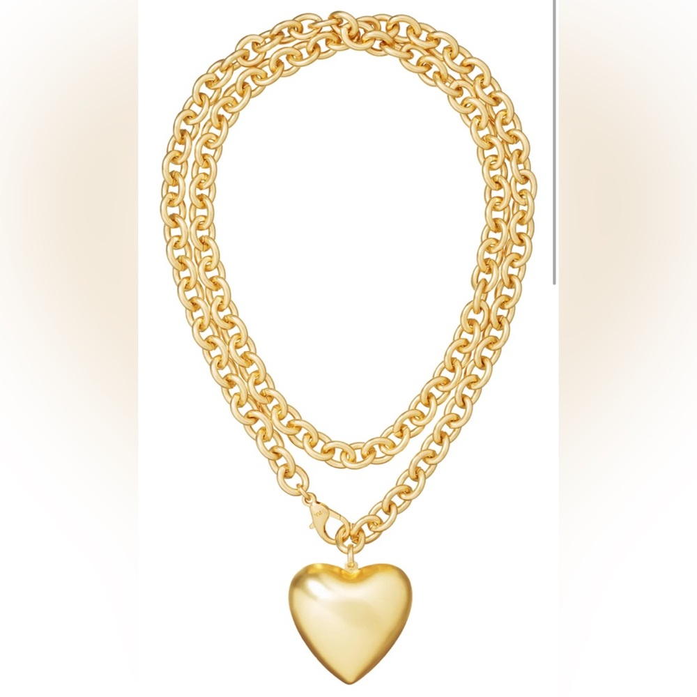 ROXANNE ASSOULIN Puffy Heart Necklace